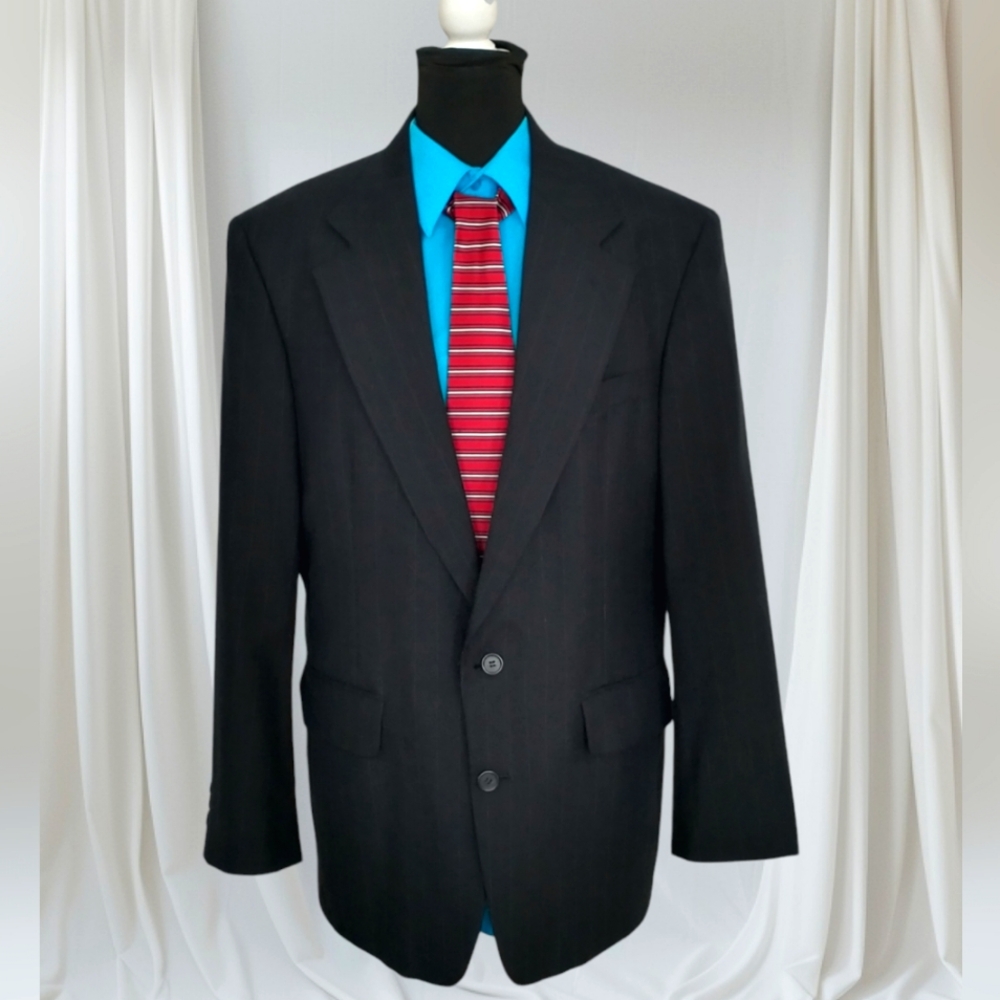 Andhutst Navy Stripped Men's Suit Jacket. Size/49R